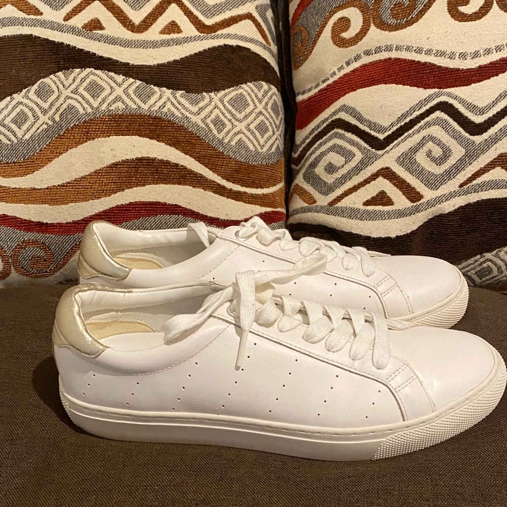 J. Crew White Leather Sneakers